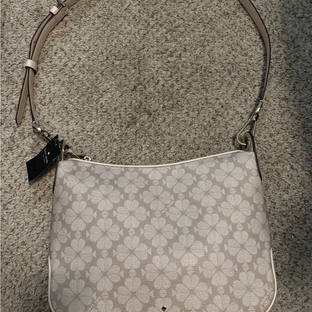 Large Kate Spade crossbody flower pvc dark